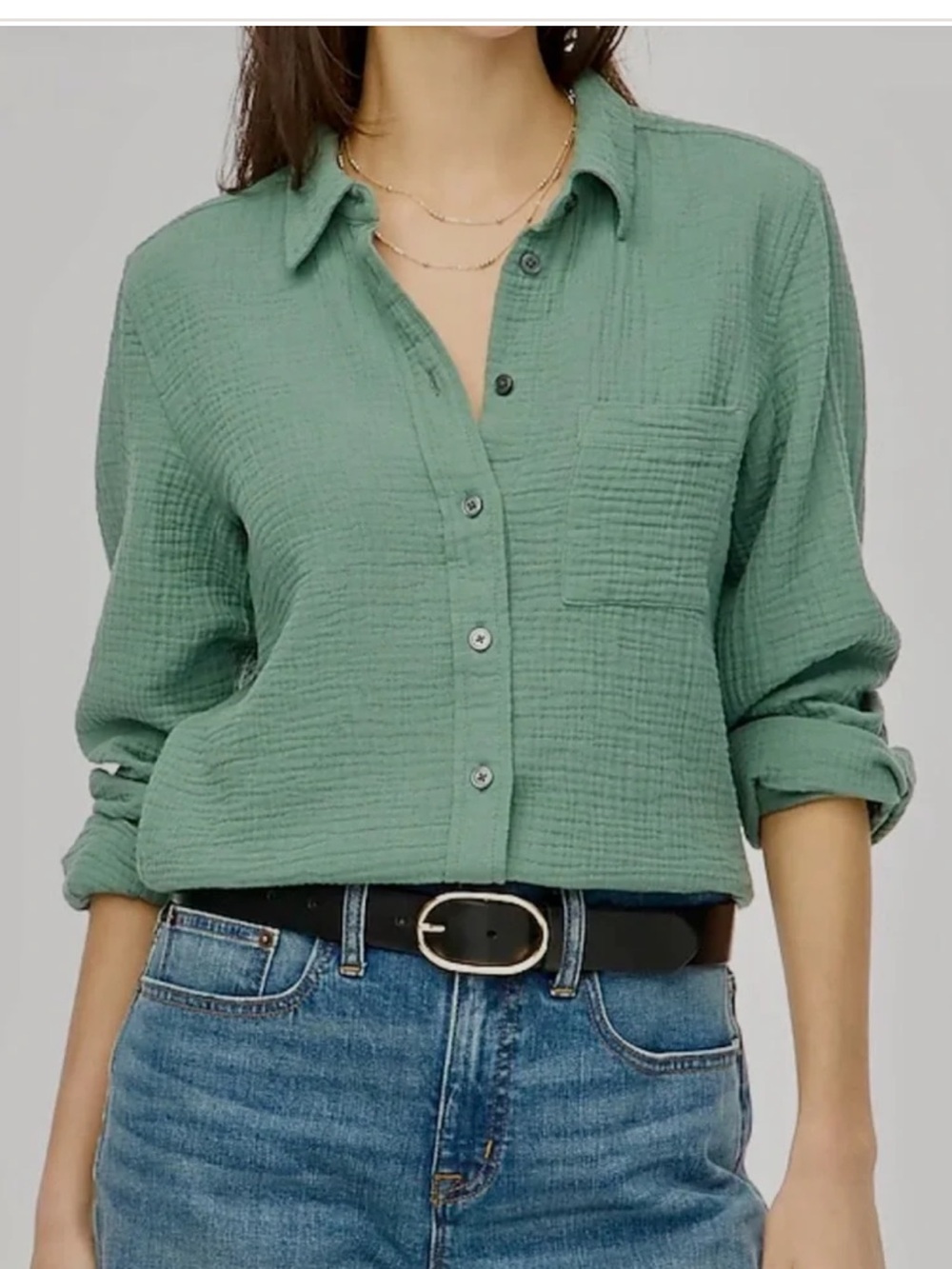 J. Crew Button Down Shirt in Cotton Gauze